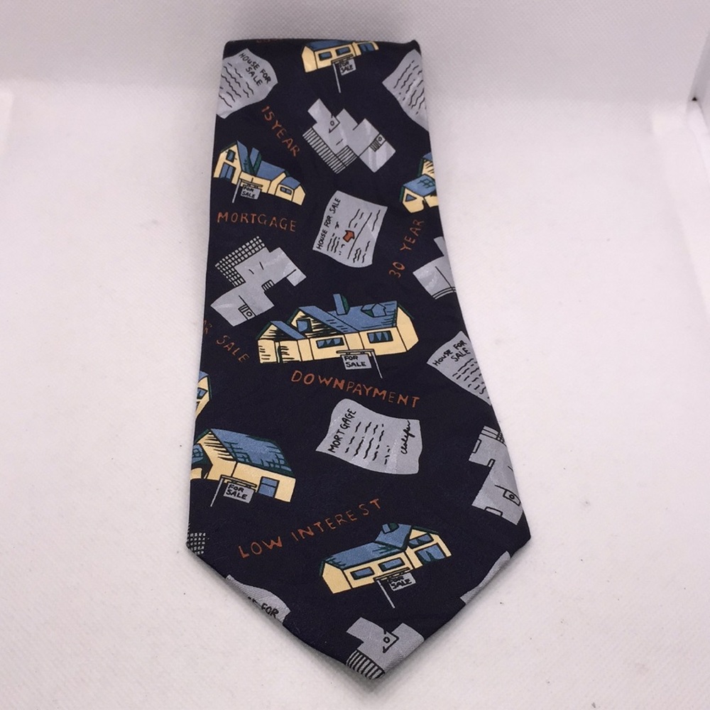 Fratello Hand Made Real Estate Mortgage Financing House For Sale Men's Necktie